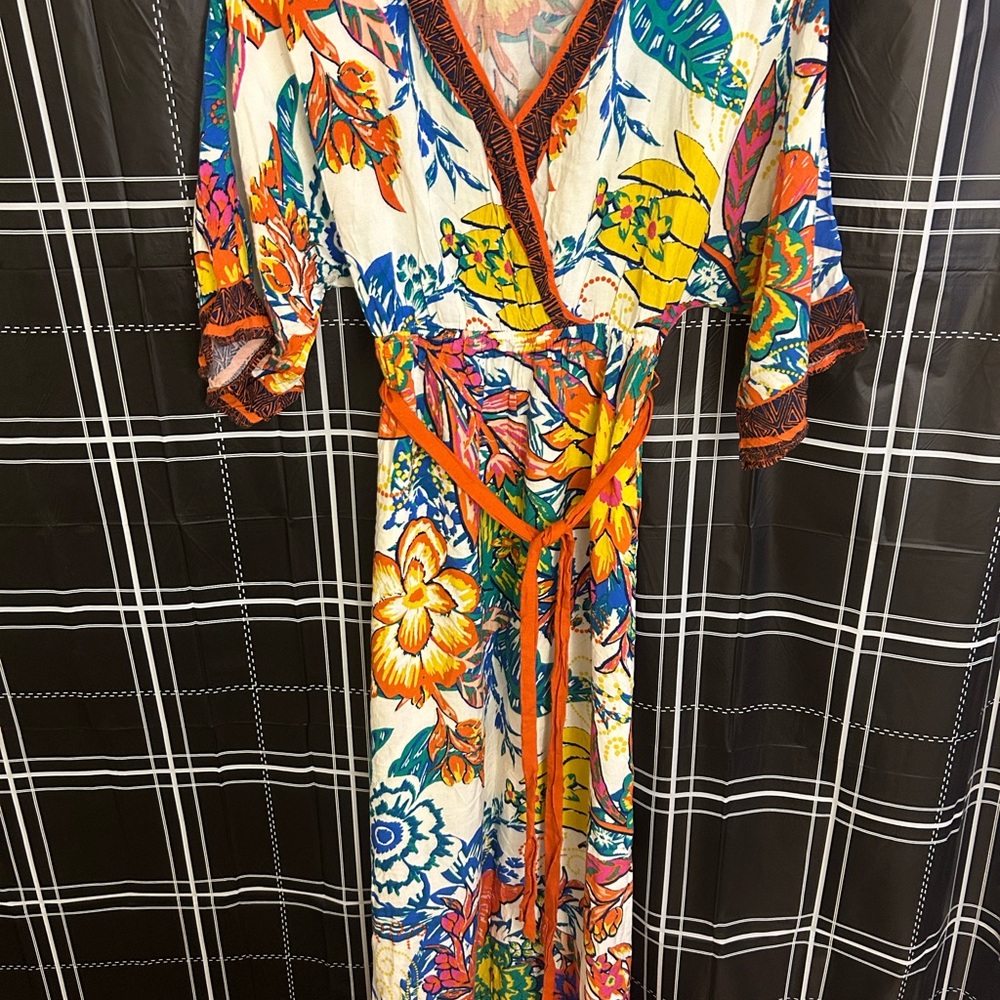 Floral Multicolor Kimono Robe